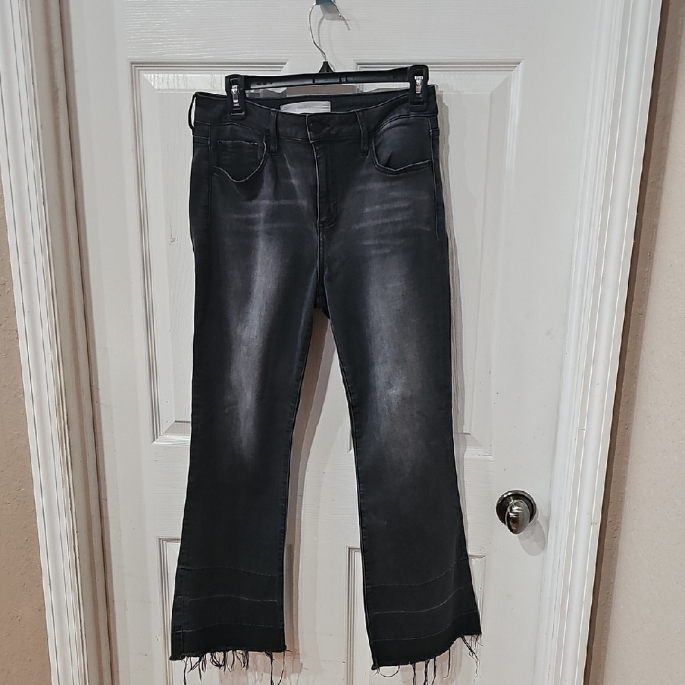 Hidden Jeans Women's Black Frayed Hem Jeans